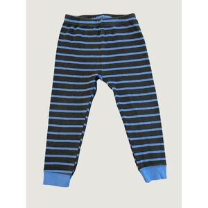 Blue and Black Striped Pajama Pants Ribbed Cuff Sleep Bottoms Kids Size 2T 1506